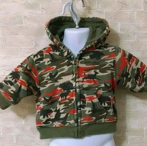 ⭐Oshkosh B'Gosh camo zip up hoodie sweatshirt